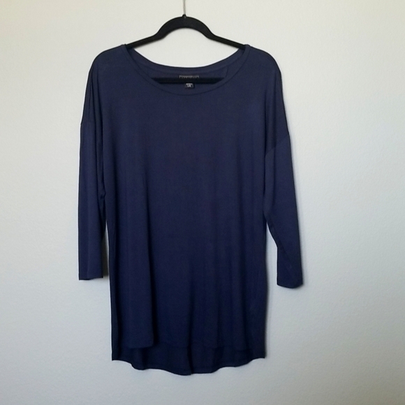 Metaphor Casual Comfy Soft split back blue top large - Picture 1 of 6